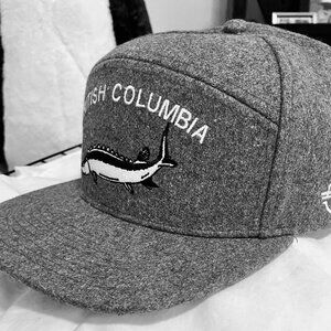 British Columbia Sturgeon Fishing Wool Baseball Hat - NWOT
